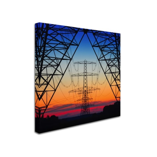 Riekus Reinders 'Electric Coloured Sky' Canvas Art,35x35